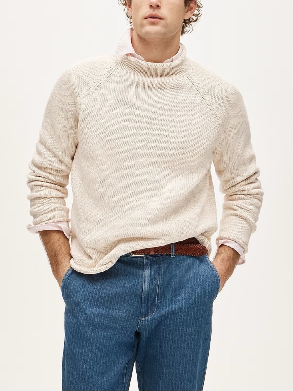 NWT J. Crew 1988 Rollneck Sweater Cotton Cream Mountain White Sz S - Picture 3 of 15